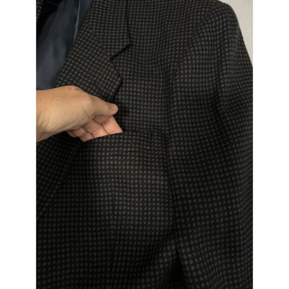 Mani Mens Suit Coat 43R Blazer Made in Italy 100% Pure Virgin Wool Navy - Picture 5 of 14